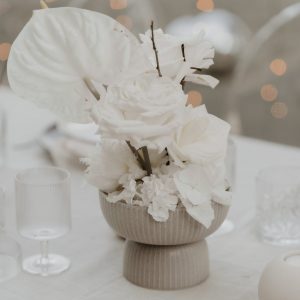 Blumenschale taupe – Höhe 12 cm, ⌀ 17 cm