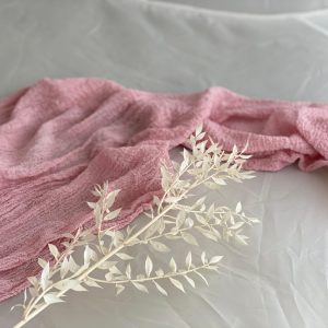 Tischläufer Musselin rosa – 500 x 60 cm