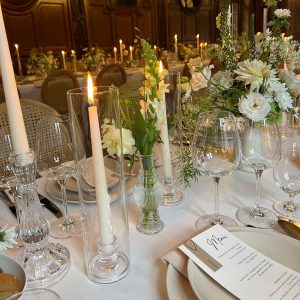 Stabkerzenhalter mit Glasaufsatz