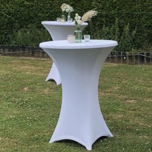 Stehtischhusse Stretch weiß