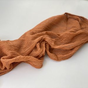 Tischläufer Musselin terracotta – 400 x 60 cm