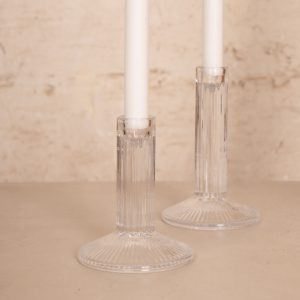 Kerzenständer Glas „Stripes“ groß