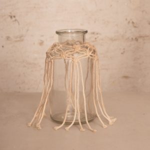 Tischvase Makramee – Höhe 21 cm, Öffnung 5 cm