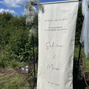 Gestell zur Schilderpräsentation groß in schwarz – 200 x 100 cm