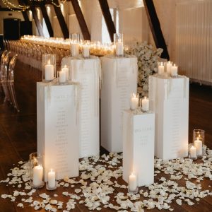 Säule Weiß mittel 80cm